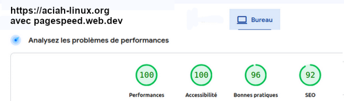 test avec pagespeed