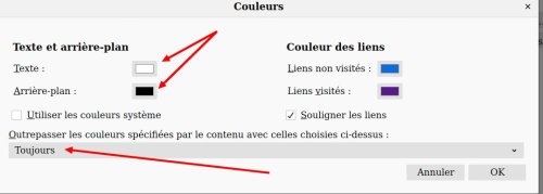 Obtenir un fond noir